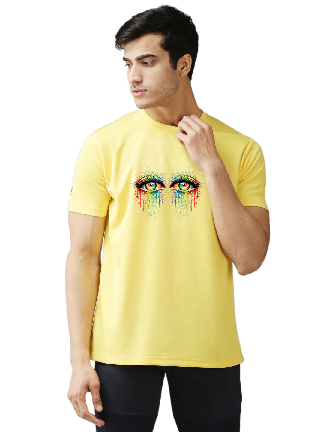 EPPE Pack of 1 Polyester Regular Fit Men's T-Shirt ( Yellow )