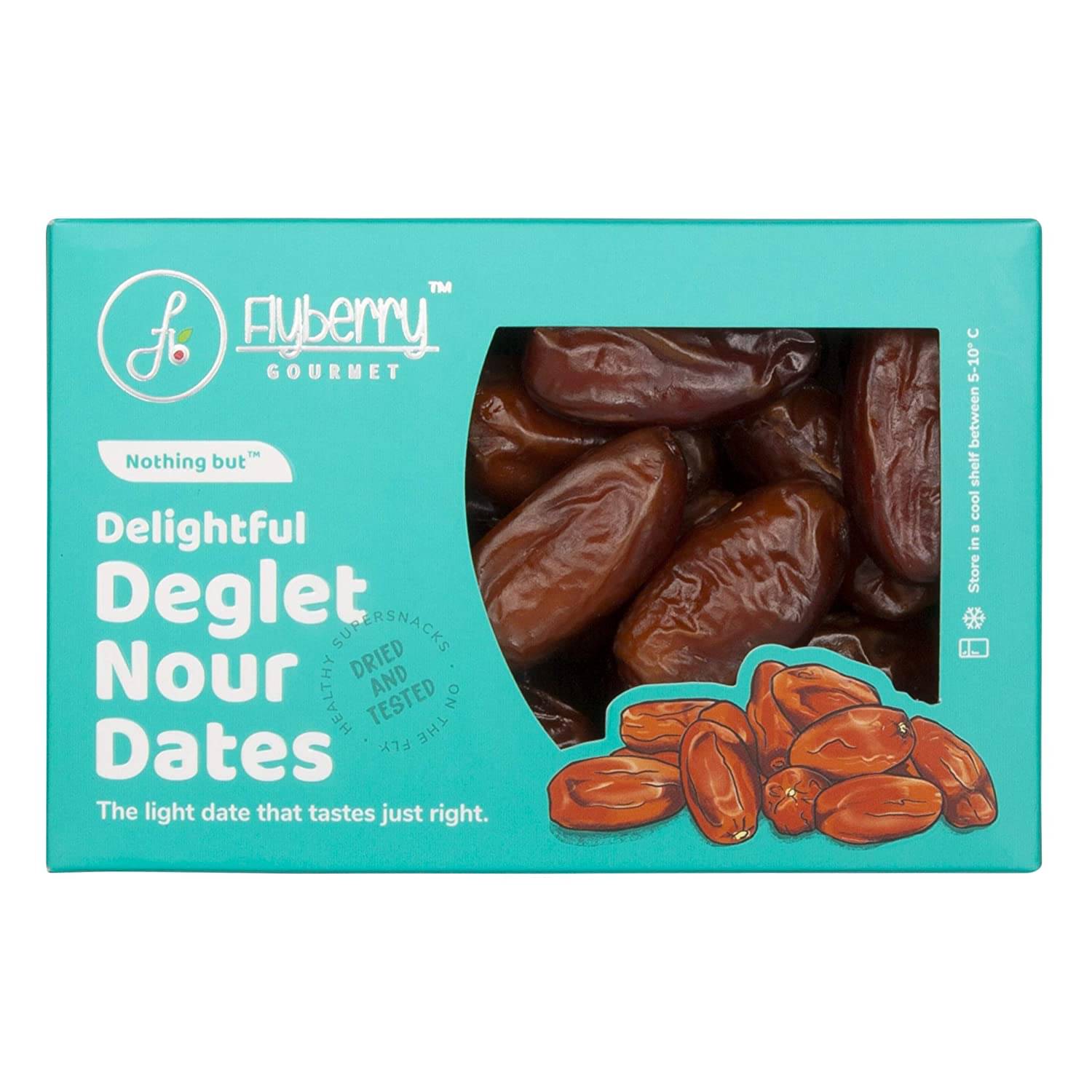 Flyberry Delightful Deglet Nour Dates 400G Flyberry Delightful Deglet Nour Dates 400G