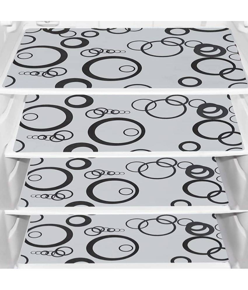 PVC Printed Rectangular Fridge Mats 29x44 cms ( Pack of 4 ) Multicolor PVC Printed Rectangular Fridge Mats 29x44 cms ( Pack of 4 ) Multicolor