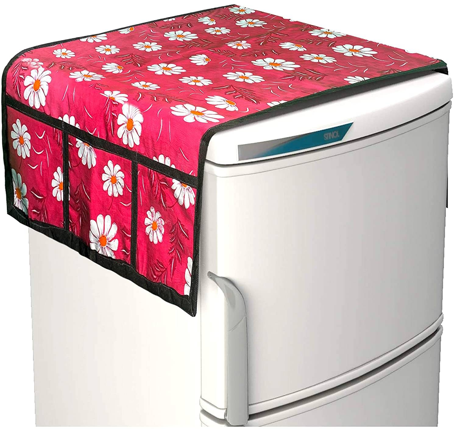 Polyester Fridge Top Cover 55x97 Cm (Pack of 1) - Pink     			Polyester Fridge Top Cover 55x97 Cm (Pack of 1) - Pink