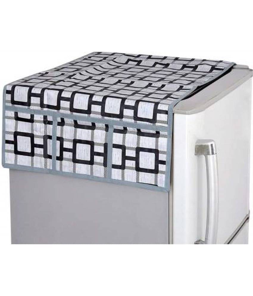 Polyester Fridge Top Cover 55x97 Cm (Pack of 1) - White Polyester Fridge Top Cover 55x97 Cm (Pack of 1) - White