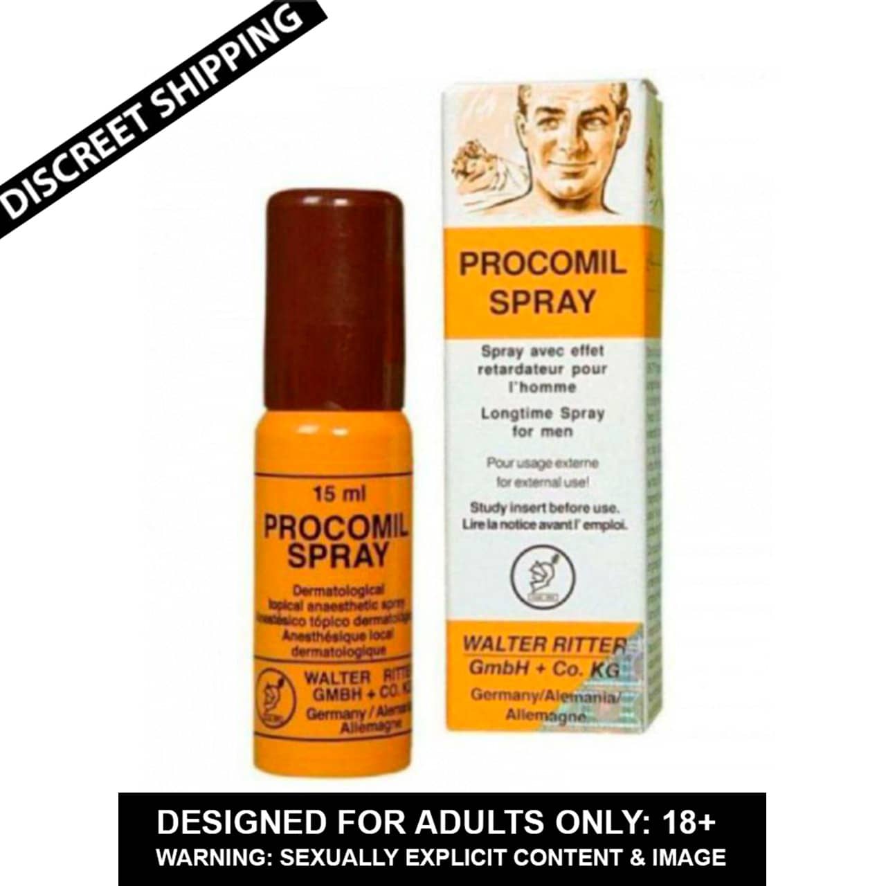 Kamahouse Procomil Spray Keep Long Time Spray Extenal 15ML Men Delay Spray