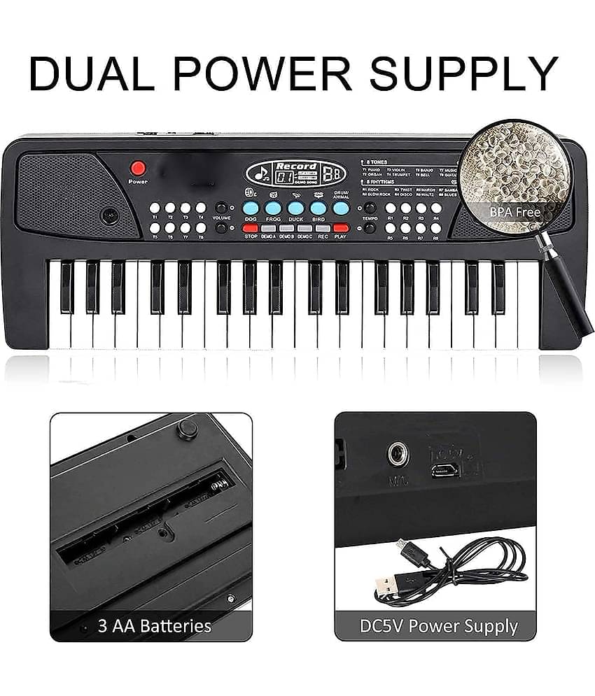 KiddyBuddy® Kids Keyboard Piano 37 Keys Piano for Kids Electronic Piano with Microphone Musical Toys for 3 4 5 6 Year Old Boys Girls Gifts Age 3-5