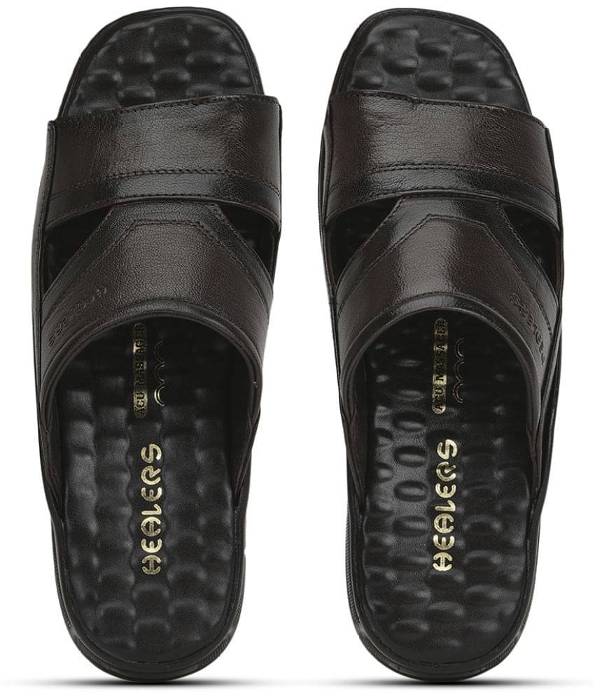     			Liberty - Black Men's Leather Slipper