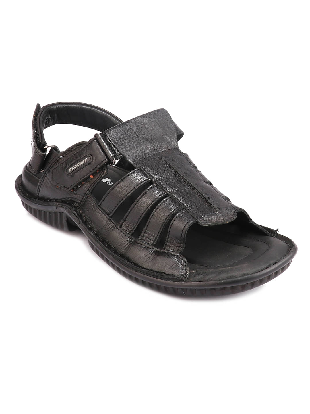 Red Chief - Black Men's Sandals     			Red Chief - Black Men's Sandals