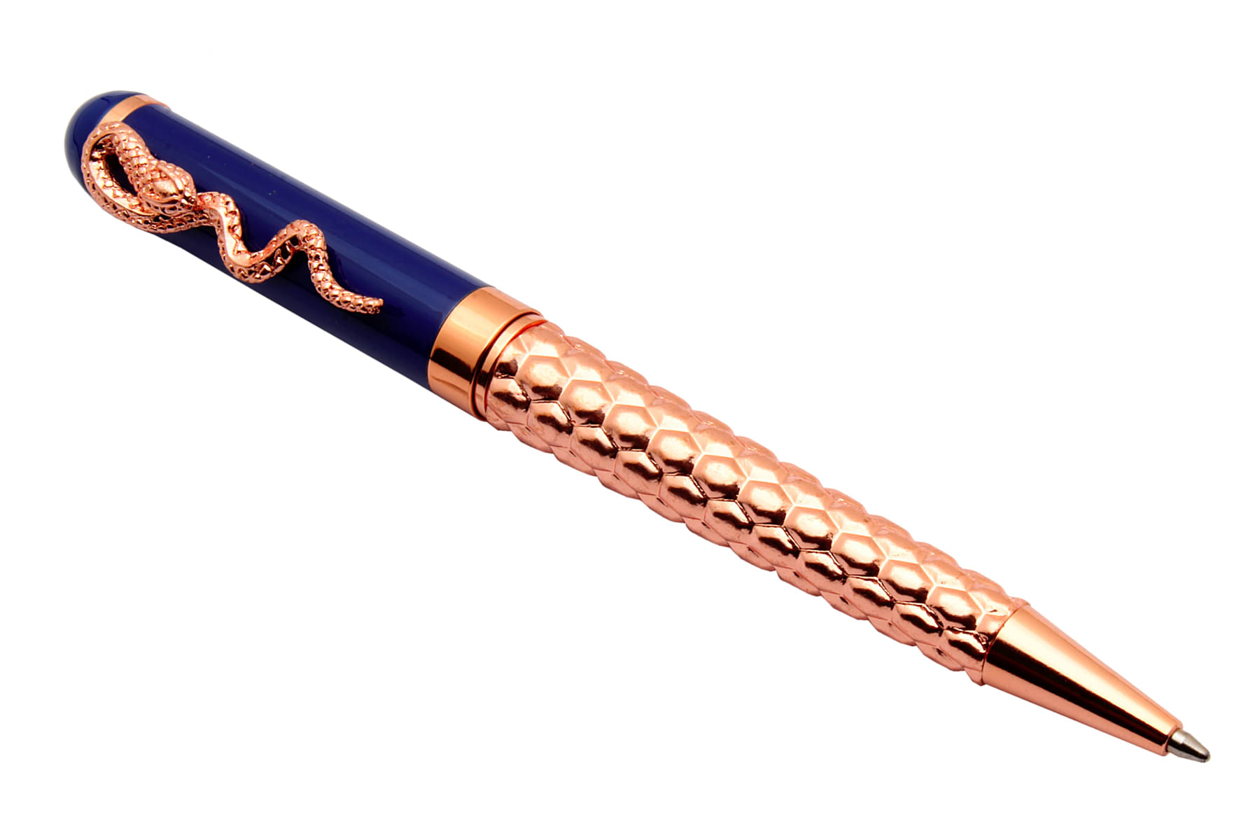     			Srpc Cobra Clip Edition Rose Gold & Blue Ball Point Pen Blue Refill