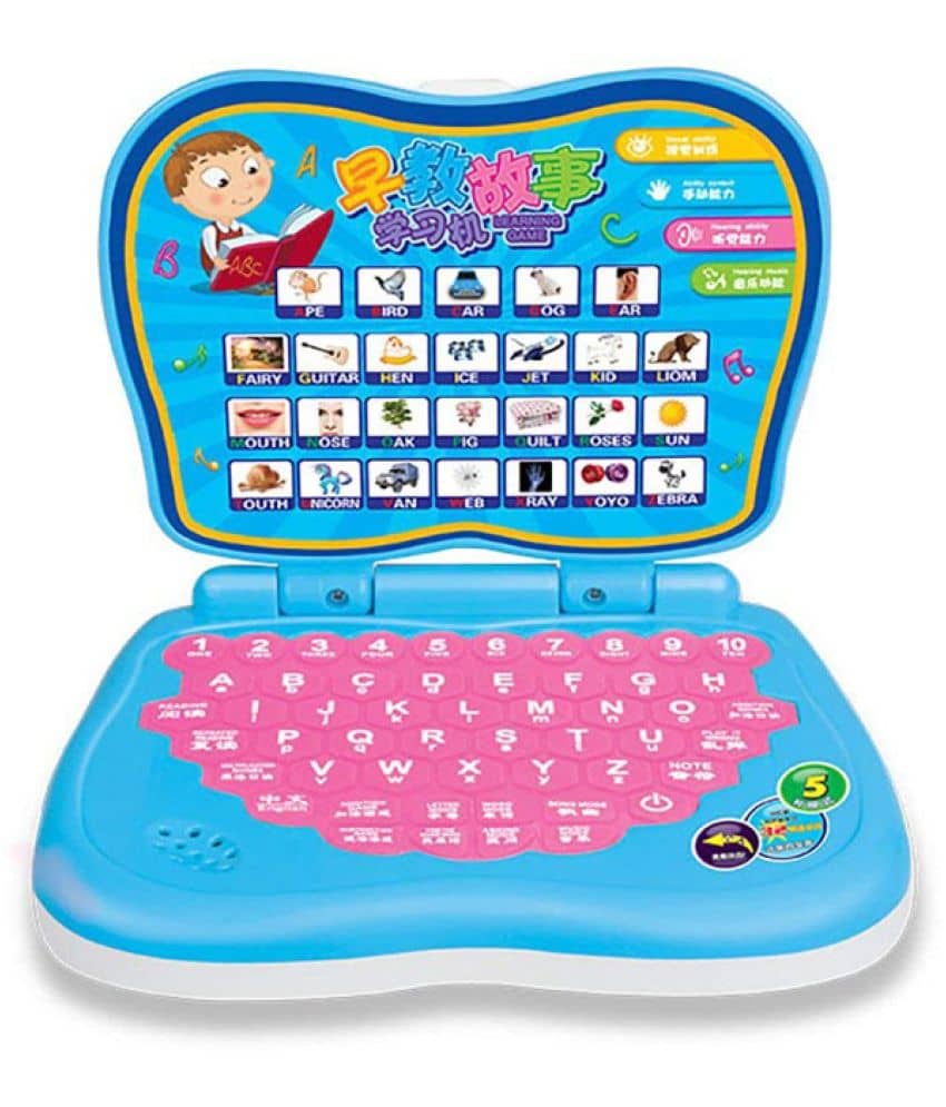 Villy Computer/Baby Laptop Toy Educational Abc And 123 Learning/Activity Fun Games With Words, Sounds & Music , Assorted