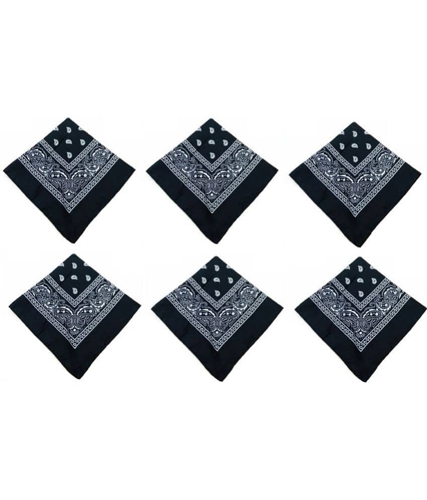 Zacharias - Black Cotton Men's Handkerchief ( Pack of 6 ) - Jewellery Sets | Buy online on ZillyBuy