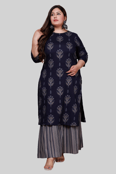     			miravan - Blue Straight Cotton Women's Stitched Salwar Suit ( Pack of 1 )