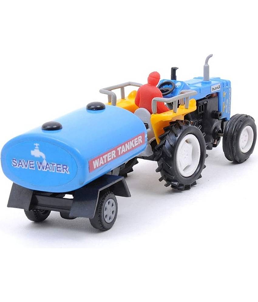 Centy Toys Fire Ladder Truck, Yellow & Pull Back Tractor with Tanker (Plastic)