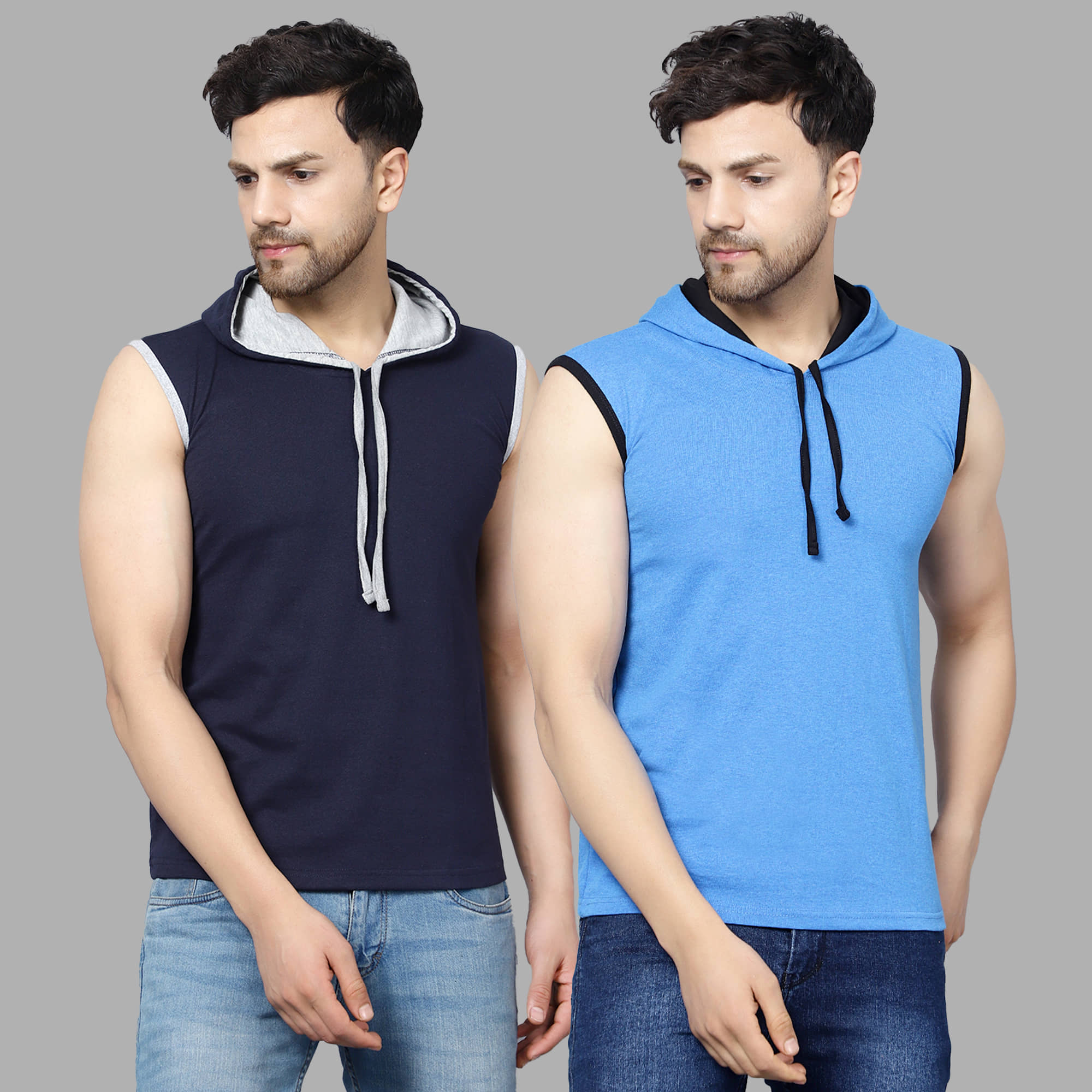 Diaz Pack of 2 Cotton Blend Regular Fit Men's T-Shirt ( Multicolor )