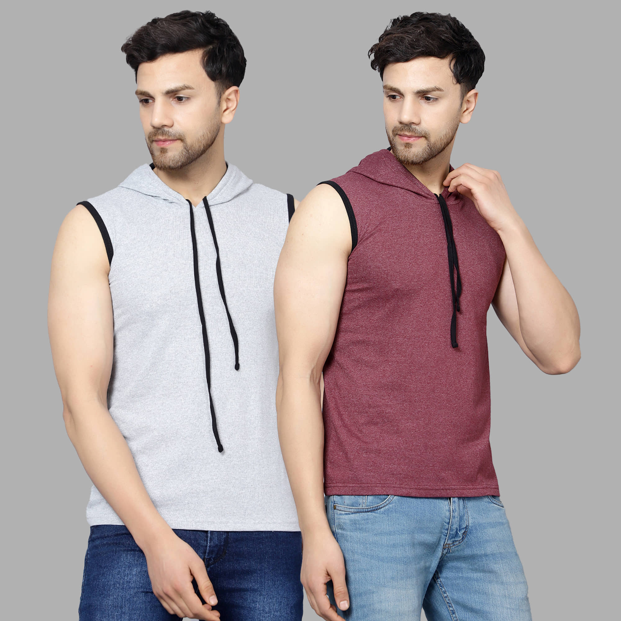 Diaz Pack of 2 Cotton Blend Regular Fit Men's T-Shirt ( Multicolor )