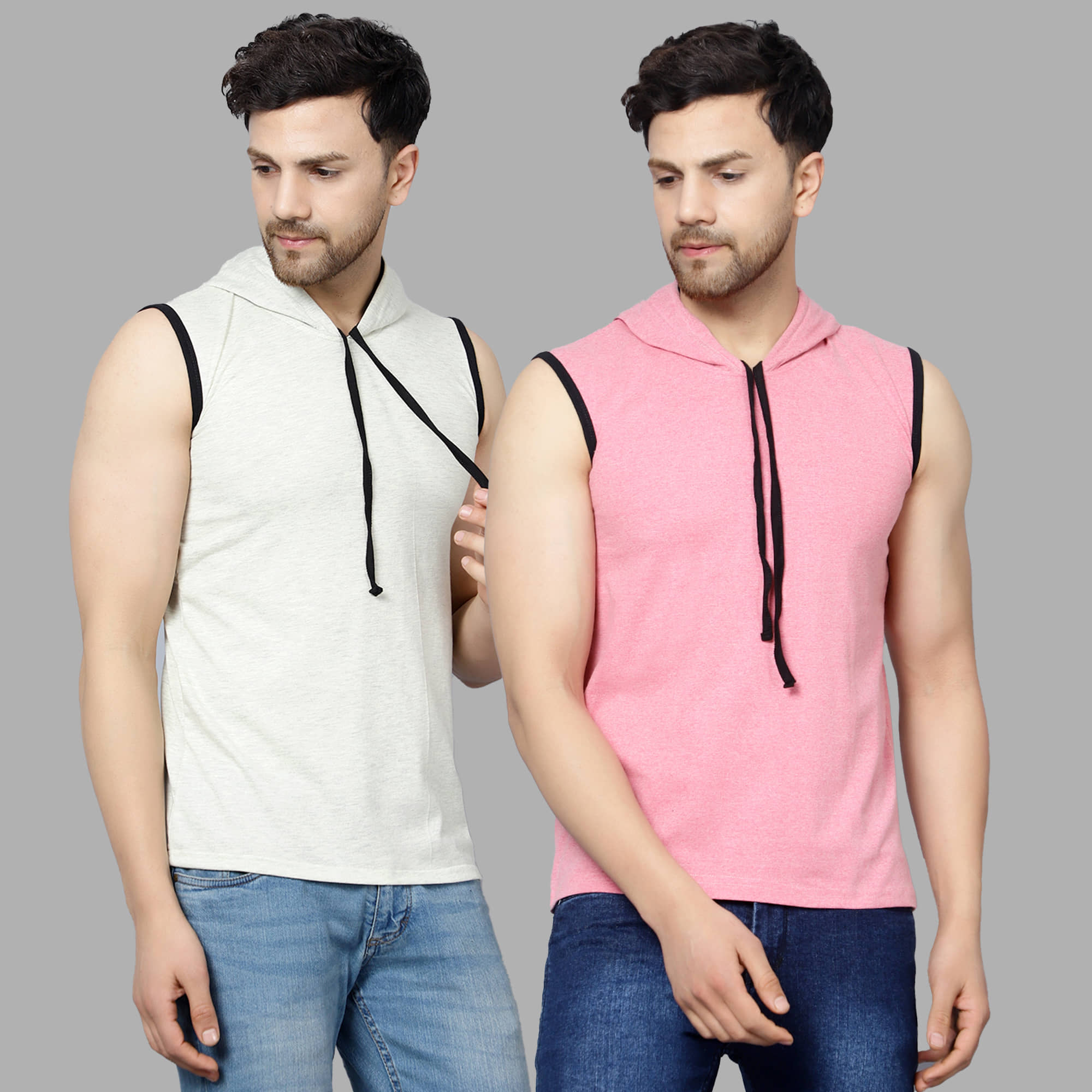 Diaz Pack of 2 Cotton Blend Regular Fit Men's T-Shirt ( Multicolor )