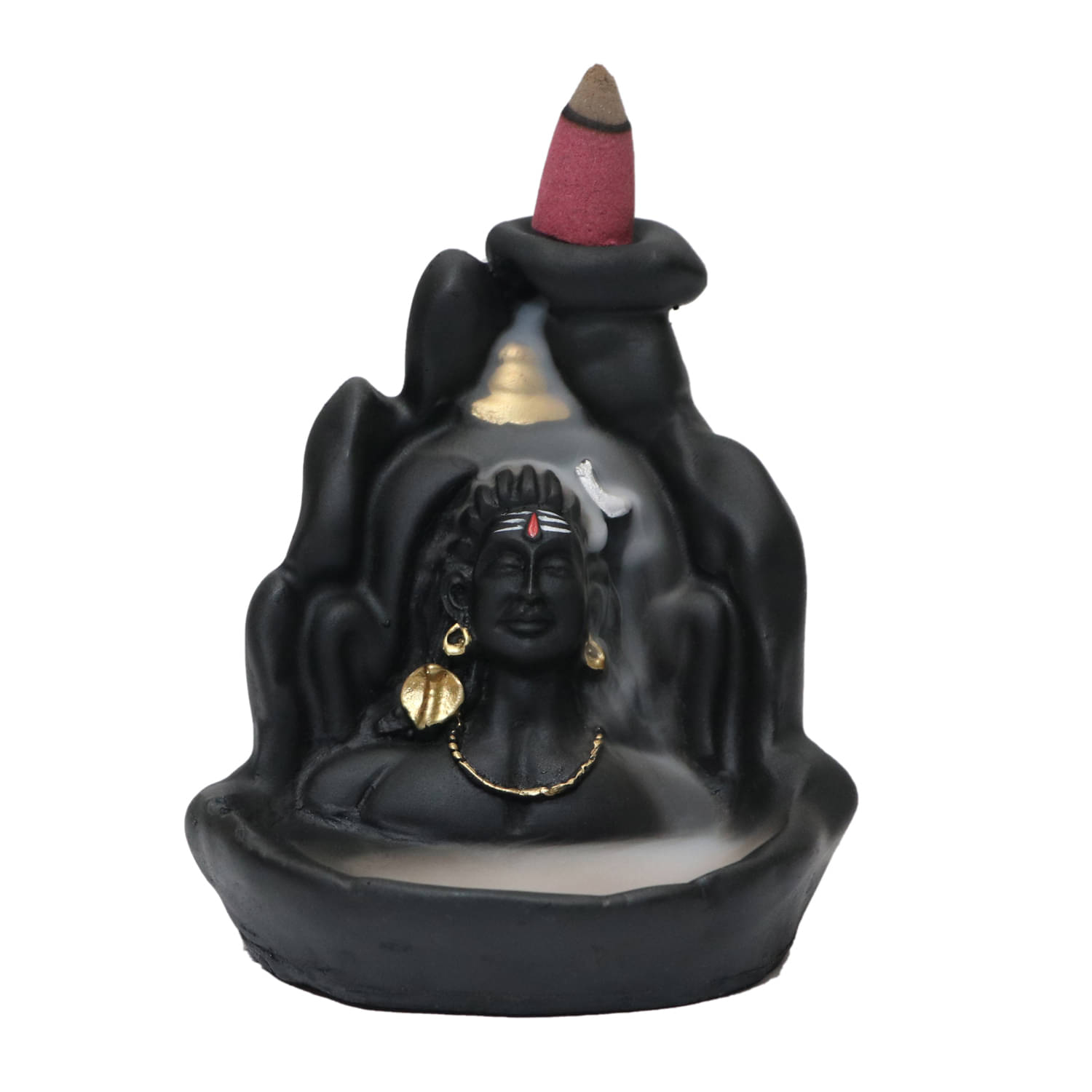 Khushi Enterprises - Smoke Shiva Backflow Showpiece 11 cm ( Pack of 1) Khushi Enterprises - Smoke Shiva Backflow Showpiece 11 cm ( Pack of 1)