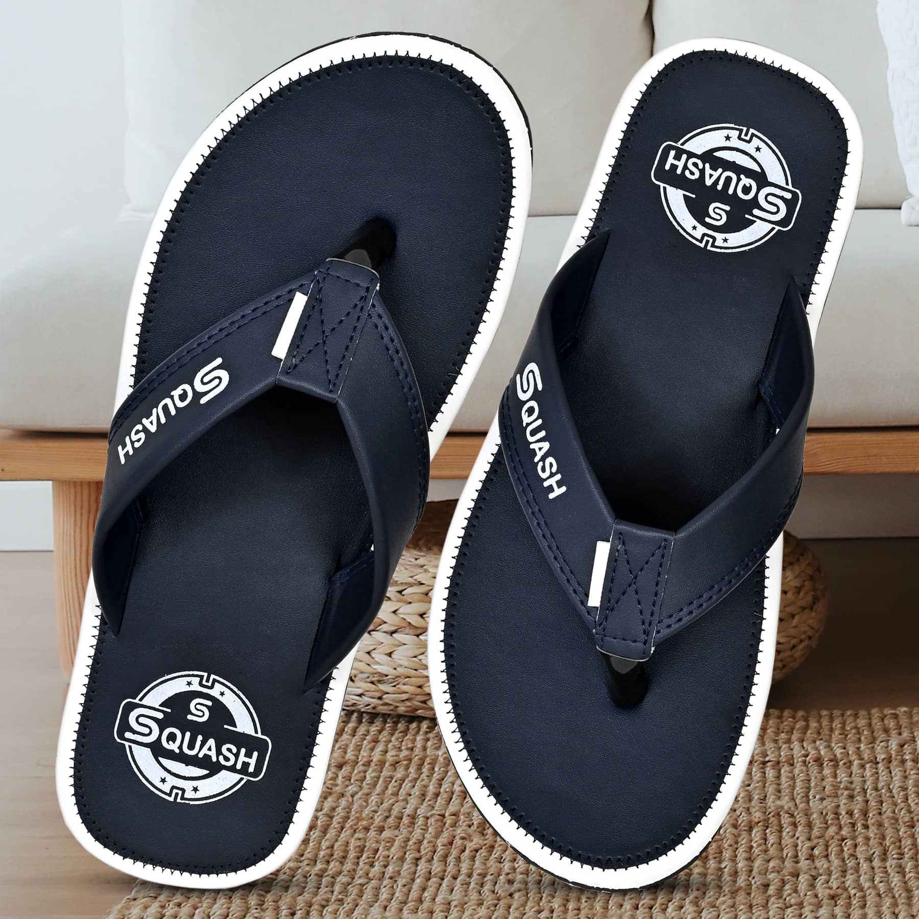 Squash - Navy Men's Thong Flip Flop