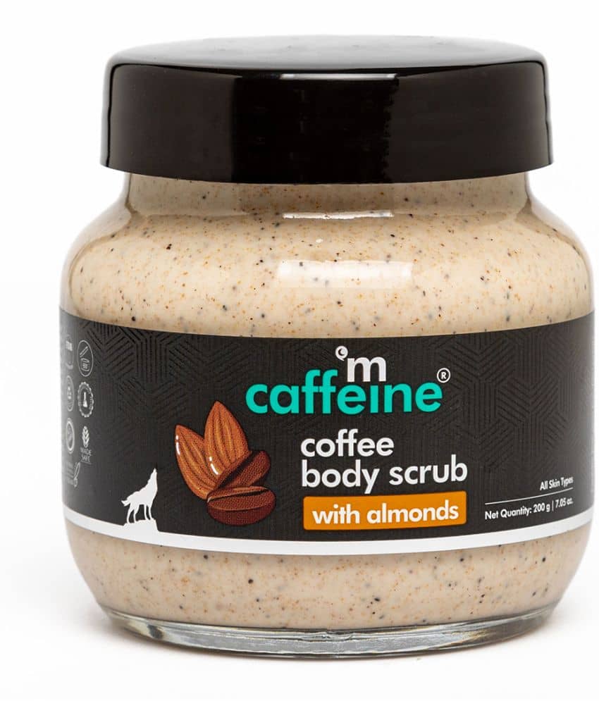 mCaffeine Coffee Body Scrub with Almonds 200gm (Pack of 1)