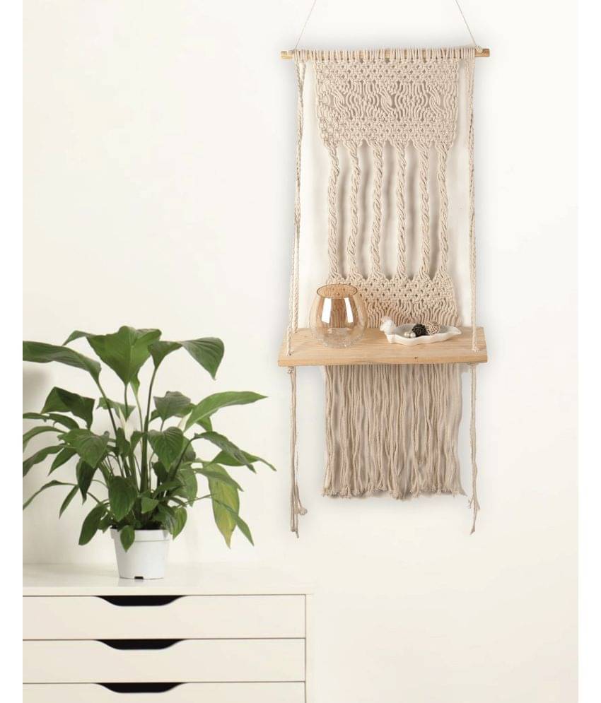     			NUEVOSGHAR Handmade Door Hanging 4 ft Beige ( Pack of 1 )