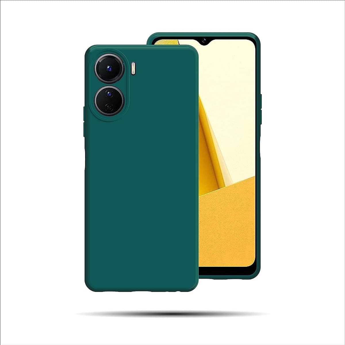 CASE VA - Green Silicon Plain Cases Compatible For Vivo Y16 ( Pack of 1 ) CASE VA - Green Silicon Plain Cases Compatible For Vivo Y16 ( Pack of 1 )