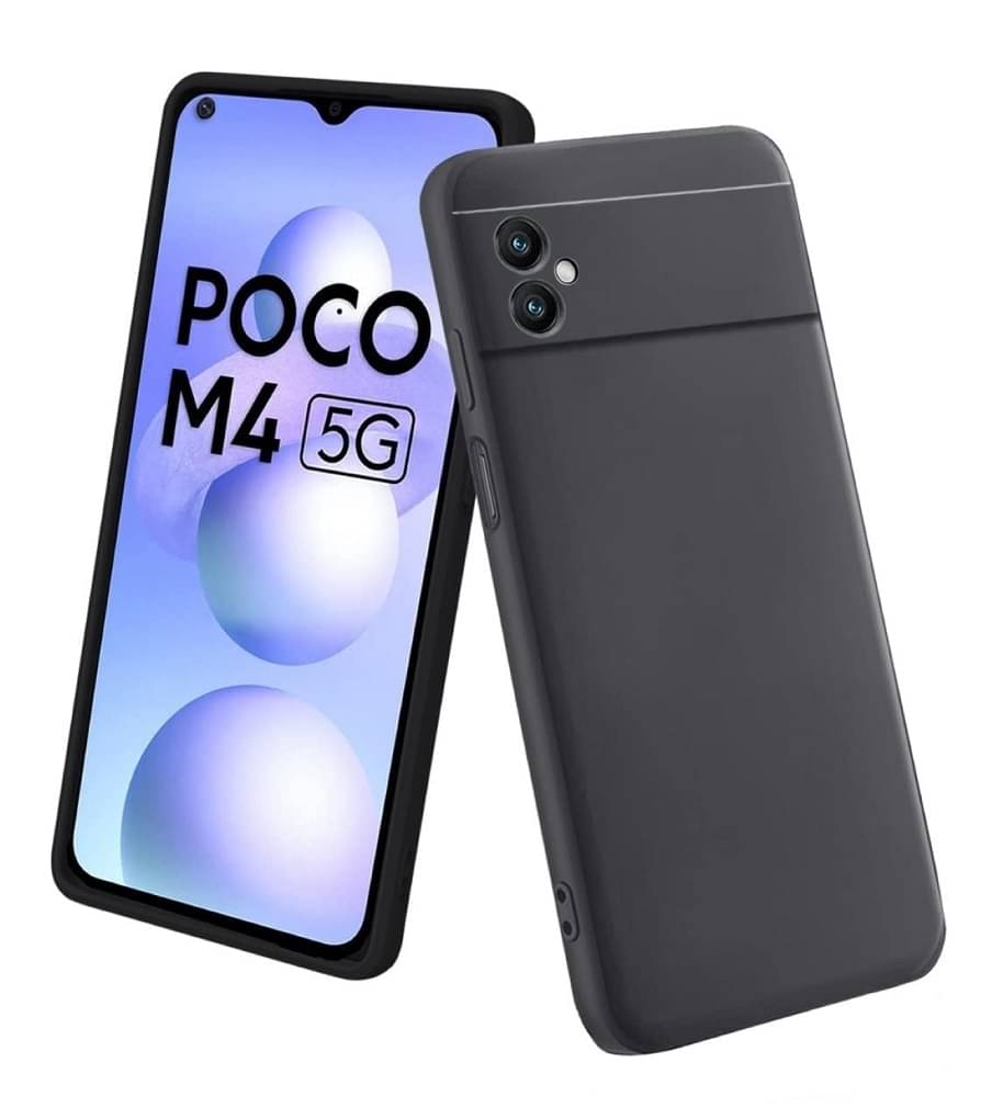 Case Vault Covers - Black Silicon Plain Cases Compatible For Poco M4 5G ( Pack of 1 ) Case Vault Covers - Black Silicon Plain Cases Compatible For Poco M4 5G ( Pack of 1 )