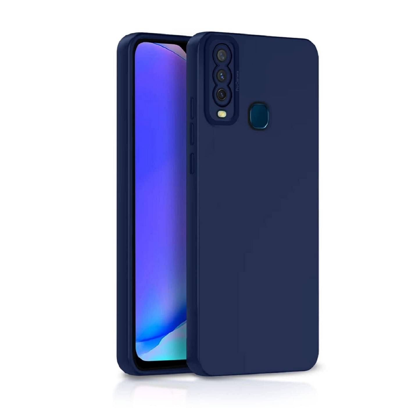 Case Vault Covers - Blue Silicon Plain Cases Compatible For Vivo U10 ( Pack of 1 ) Case Vault Covers - Blue Silicon Plain Cases Compatible For Vivo U10 ( Pack of 1 )