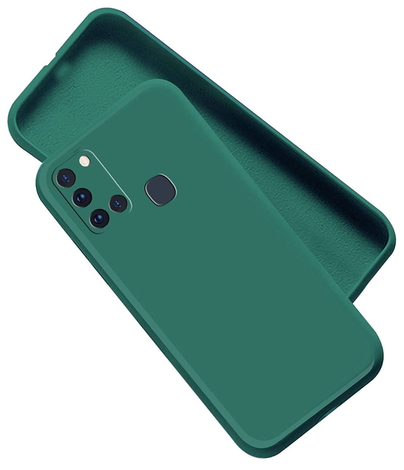 Case Vault Covers - Green Silicon Plain Cases Compatible For Samsung Galaxy A21S ( Pack of 1 ) Case Vault Covers - Green Silicon Plain Cases Compatible For Samsung Galaxy A21S ( Pack of 1 )
