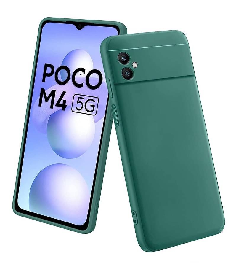 Case Vault Covers - Green Silicon Plain Cases Compatible For Poco M4 5G ( Pack of 1 ) Case Vault Covers - Green Silicon Plain Cases Compatible For Poco M4 5G ( Pack of 1 )