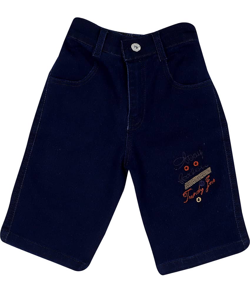 Cremlin Clothing Pack of 1 Cotton Blend Shorts For Boys ( Indigo ) - Shorts | Buy online on ZillyBuy
