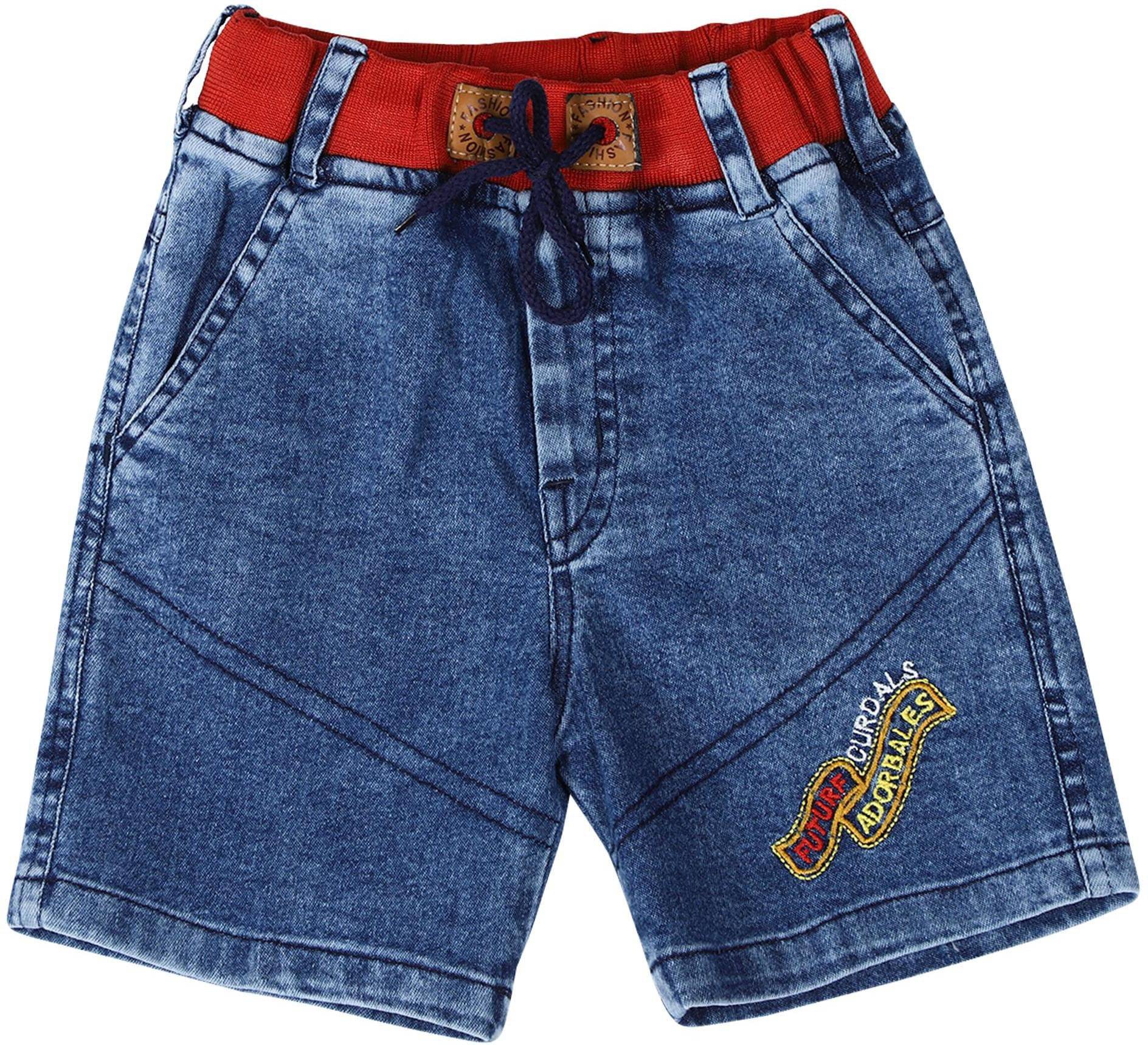     			Cremlin Clothing Pack of 1 Denim Shorts For Boys ( Blue )