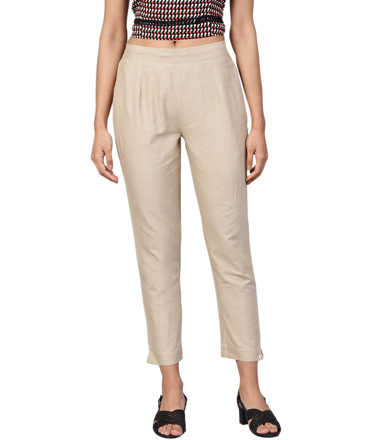 Juniper - Black Cotton Blend Straight Women's Formal Pants ( Pack of 1 ) - Trousers | Buy online on ZillyBuy