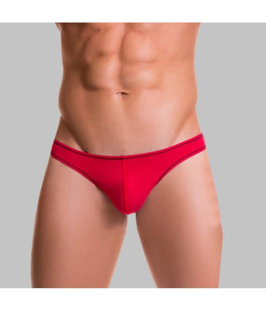     			MUCKAMUCK Pack of 1 Microfibre G-String For Men's ( Red )