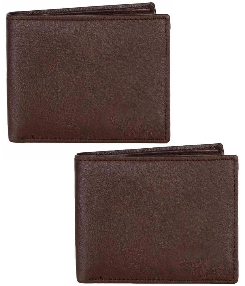 SajGoj - Brown PU Men's Regular Wallet ( Pack of 2 ) - Handbags | Buy online on ZillyBuy