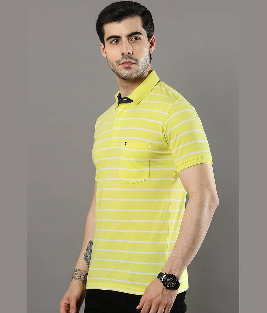 Cool Colors - Yellow Cotton Regular Fit Men's Polo T Shirt ( Pack of 1 )