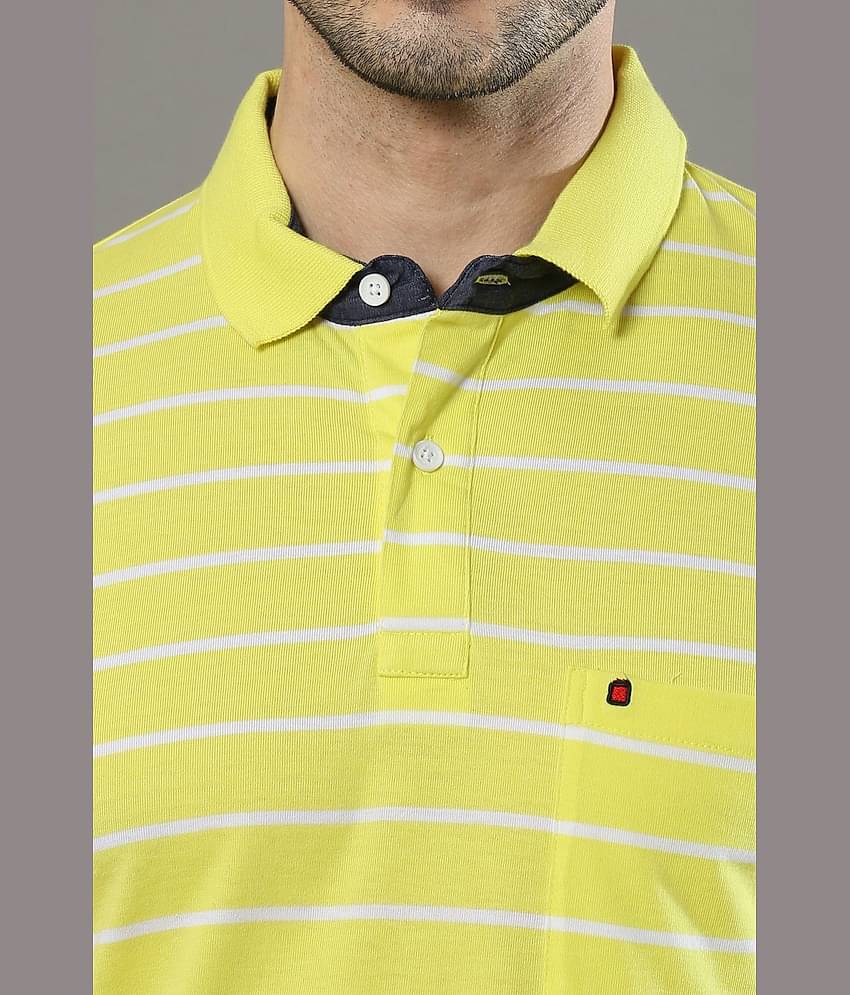 Cool Colors - Yellow Cotton Regular Fit Men's Polo T Shirt ( Pack of 1 )
