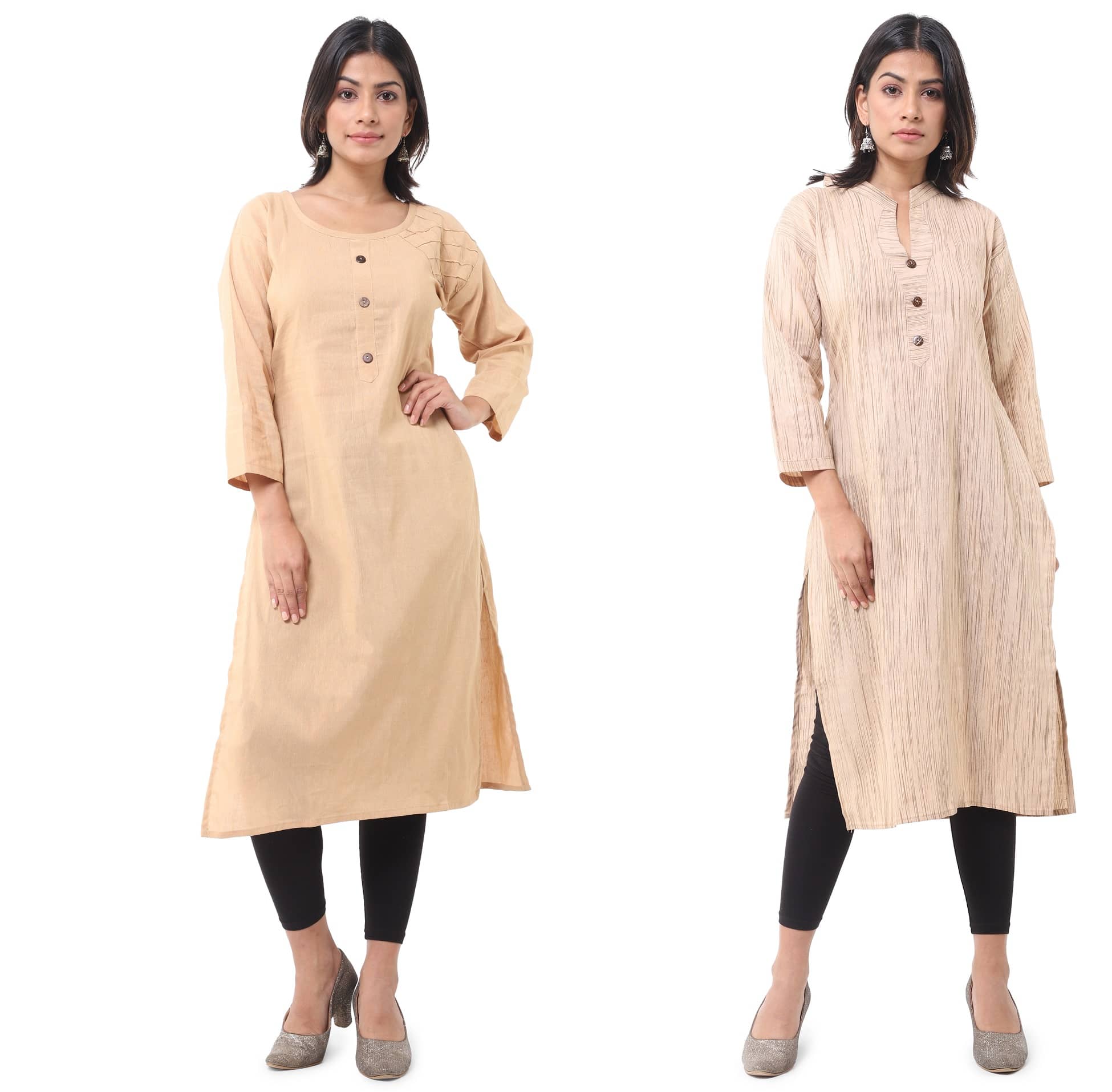 DESHBANDHU DBK - Multicolor Cotton Women's Straight Kurti ( Pack of 2 ) - Kurtis, Tunics | Buy online on ZillyBuy