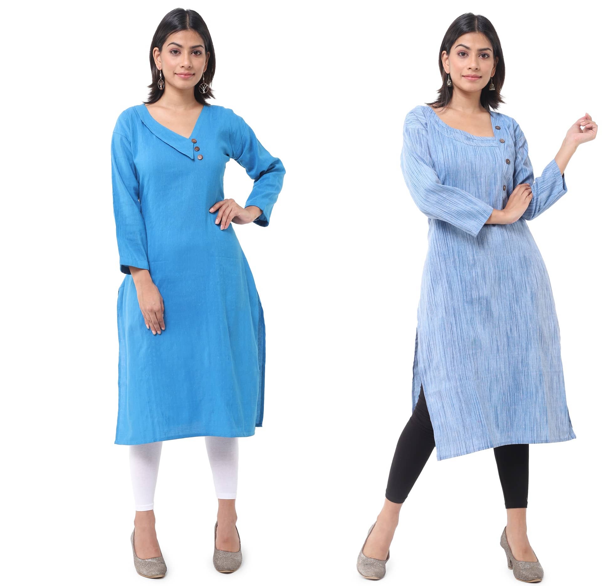 DESHBANDHU DBK - Multicolor Cotton Women's Straight Kurti ( Pack of 2 ) - Kurtis, Tunics | Buy online on ZillyBuy