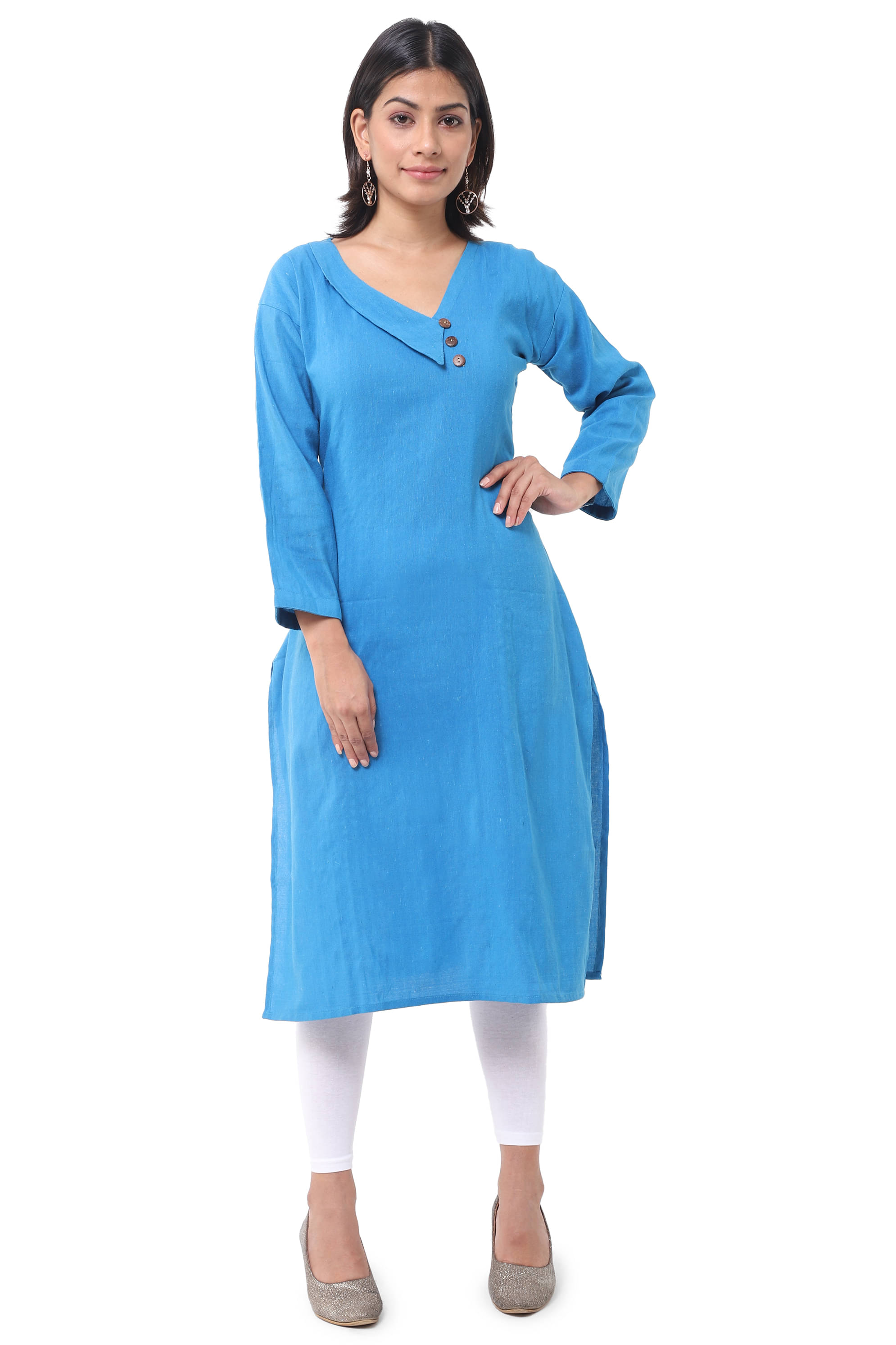     			DESHBANDHU DBK - Multicolor Cotton Women's Straight Kurti ( Pack of 2 )