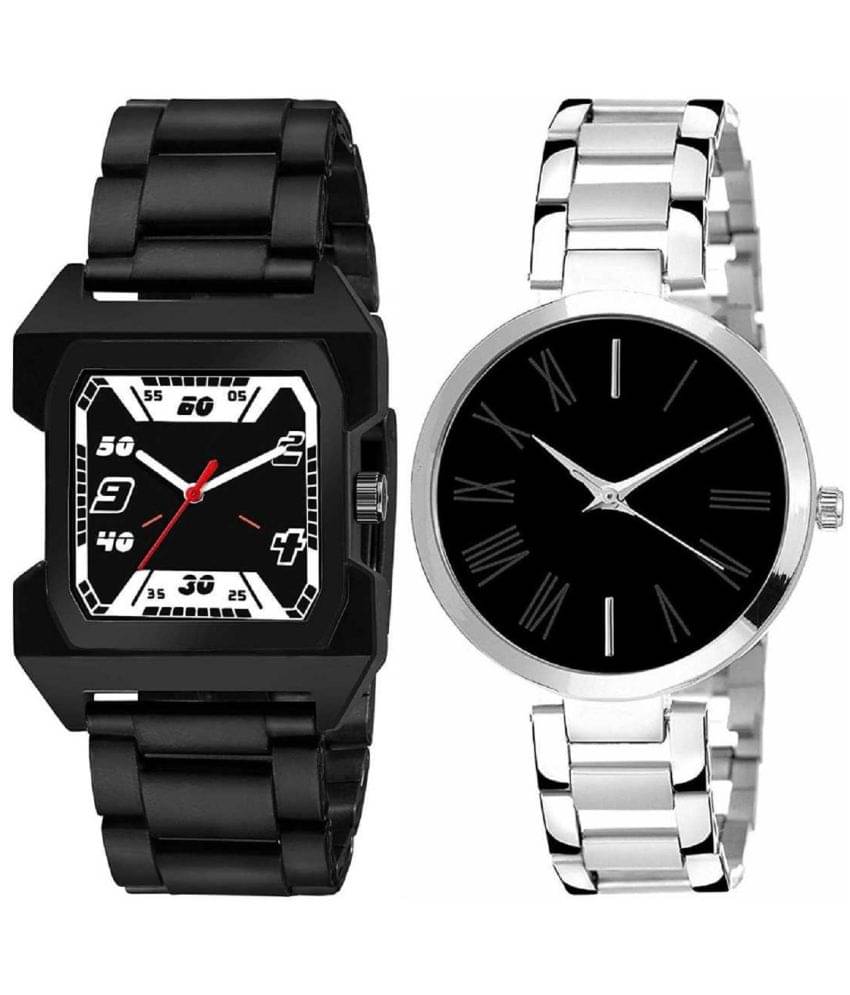    			EMPERO - Multicolor Stainless Steel Analog Couple's Watch