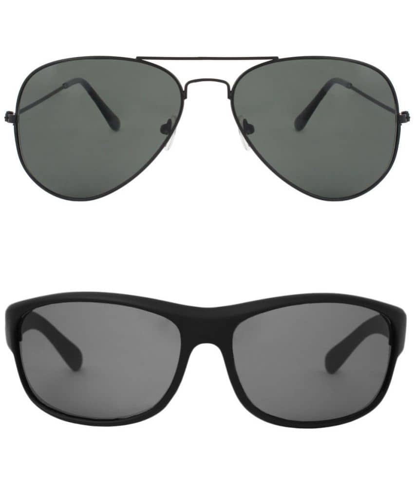 Kanny Devis - Black Pilot Sunglasses ( Pack of 2 ) - Sunglasses | Buy online on ZillyBuy