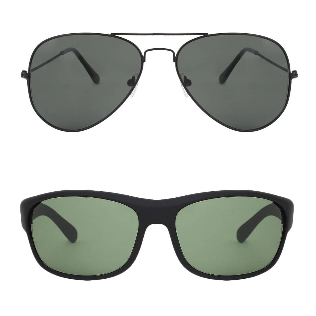 Kanny Devis - Black Wrap Around Sunglasses ( Pack of 2 ) - Sunglasses | Buy online on ZillyBuy