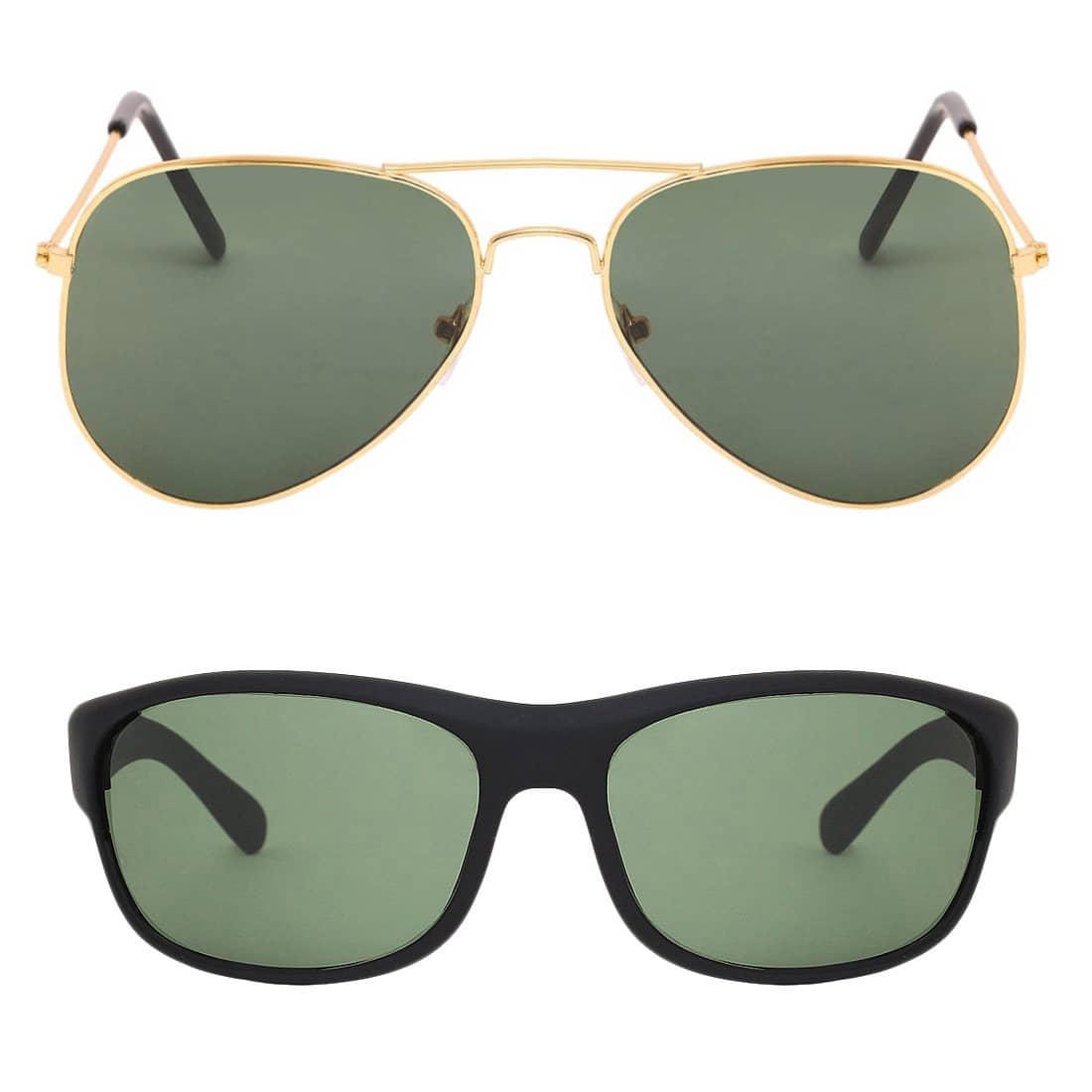 Kanny Devis - Black Wrap Around Sunglasses ( Pack of 2 ) - Sunglasses | Buy online on ZillyBuy