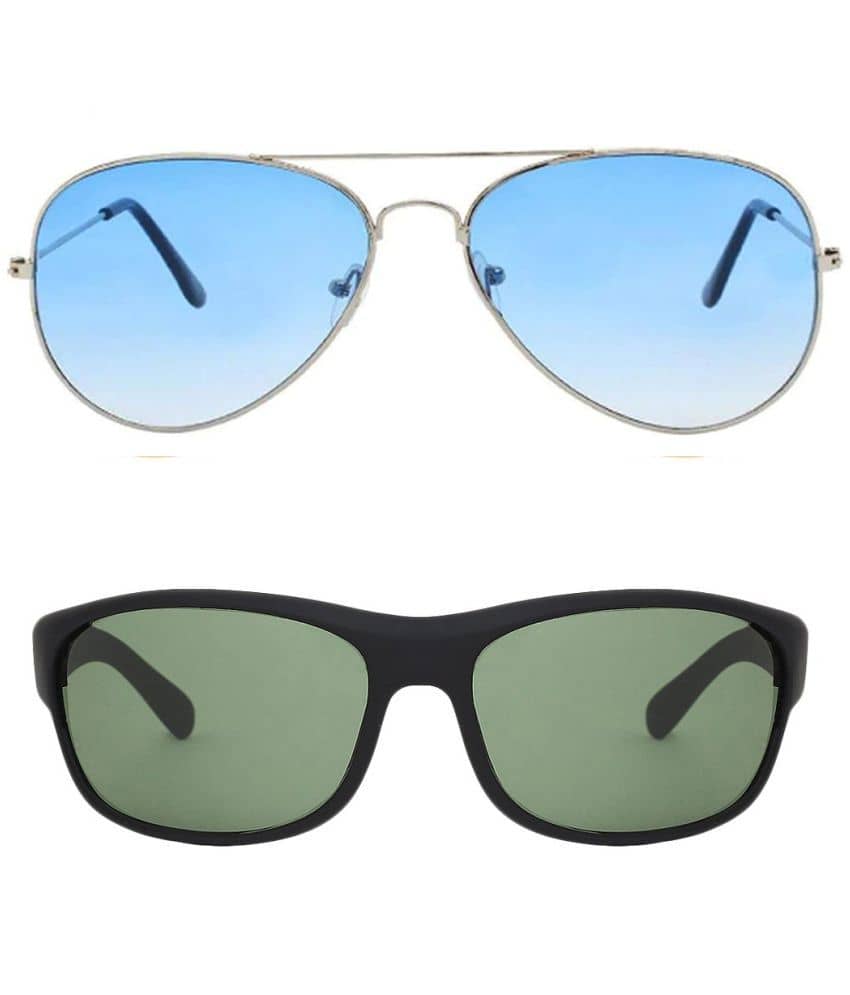 Kanny Devis - Black Wrap Around Sunglasses ( Pack of 2 ) - Sunglasses | Buy online on ZillyBuy