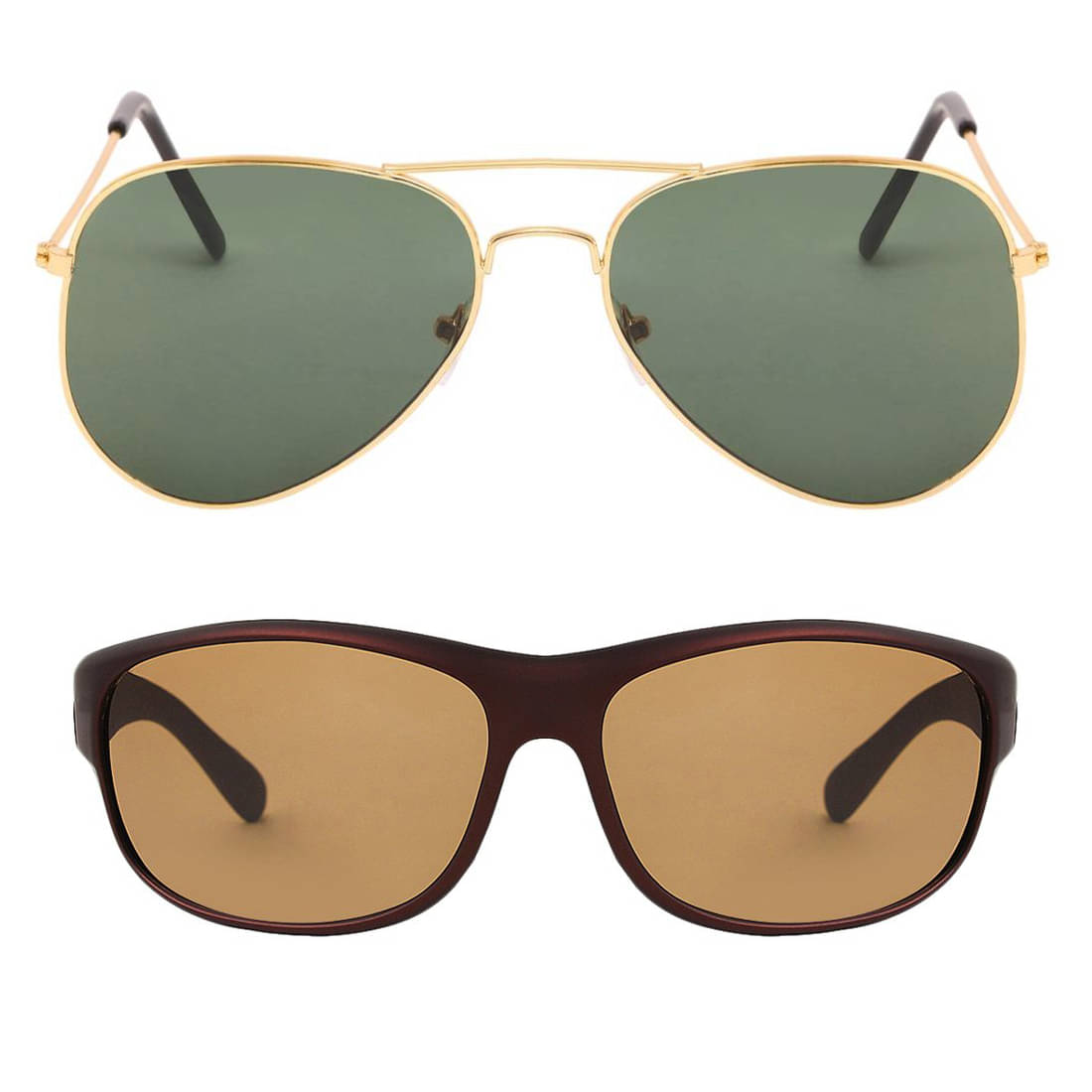     			Kanny Devis - Bronze Wrap Around Sunglasses ( Pack of 2 )