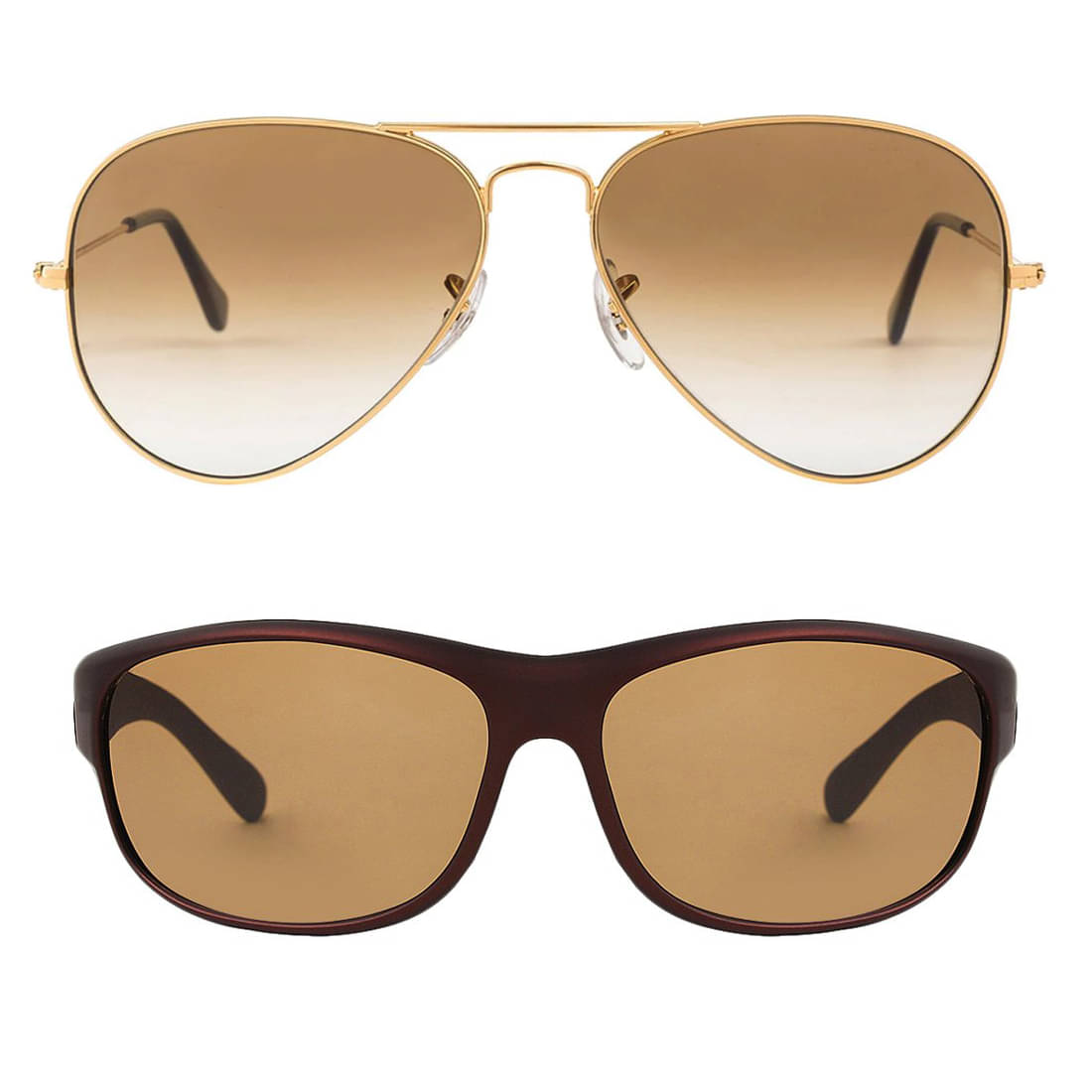     			Kanny Devis - Bronze Wrap Around Sunglasses ( Pack of 2 )