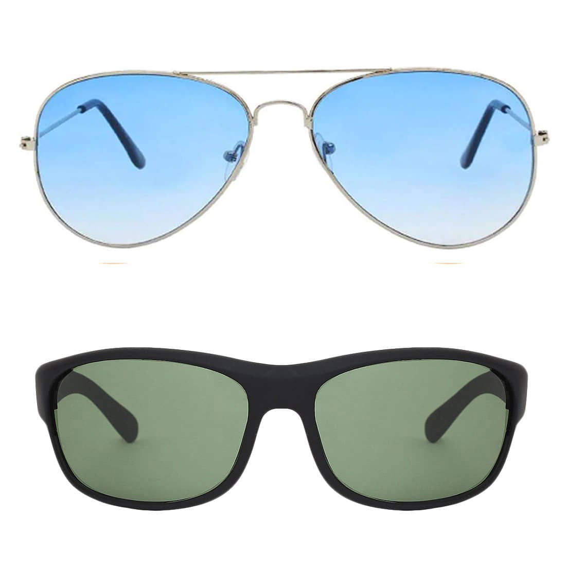 Kanny Devis - Silver Pilot Sunglasses ( Pack of 2 ) - Sunglasses | Buy online on ZillyBuy