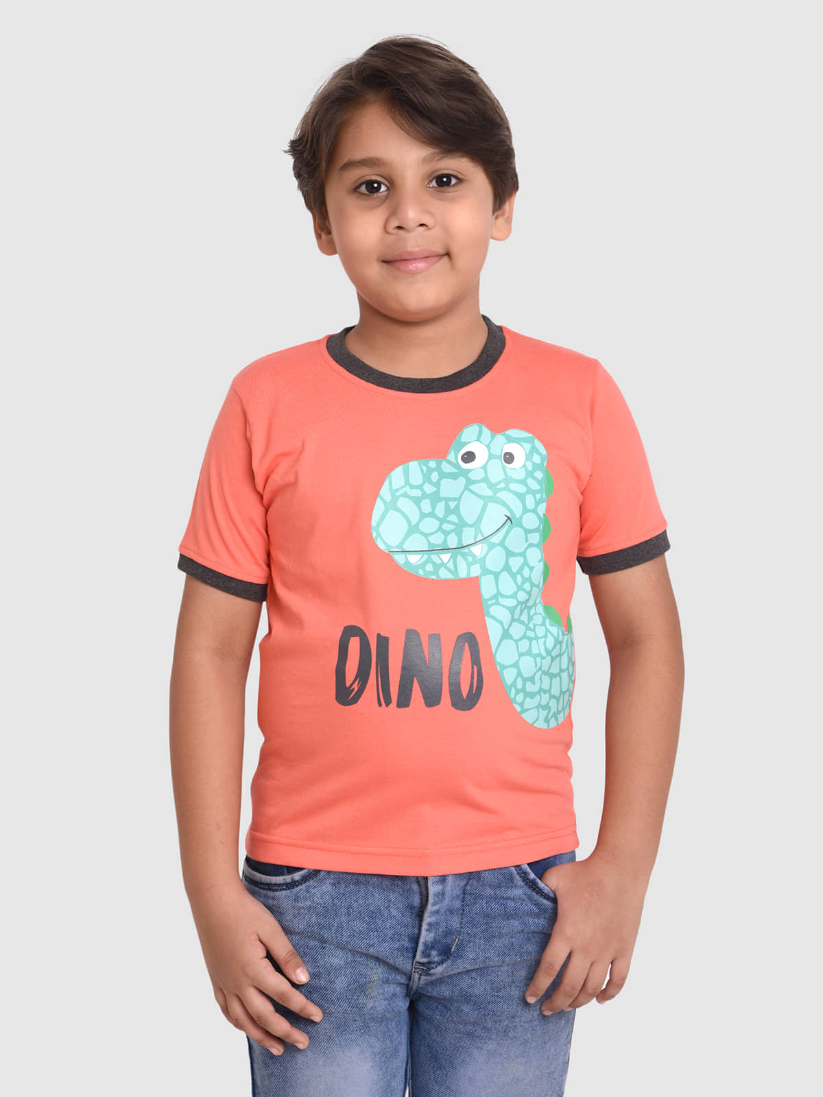 Neo Garments Pack of 2 Boys Cotton Polo T-Shirt ( Orange )