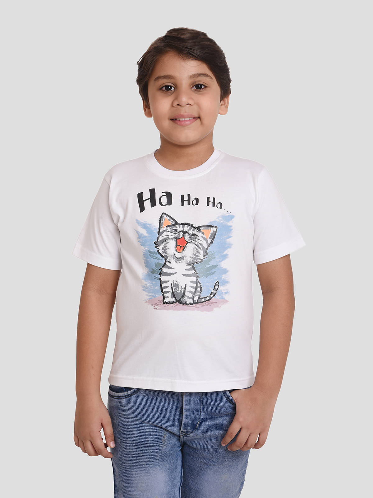     			Neo Garments Pack of 3 Boys Cotton T-Shirt ( White )