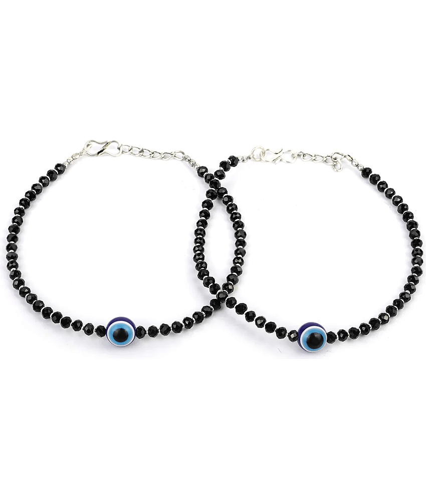 PUJVI - Black Anklets ( Pack of 1 ) - Anklets | Buy online on ZillyBuy