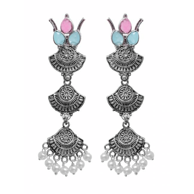     			PUJVI - Multi Color Danglers Earrings ( Pack of 1 )