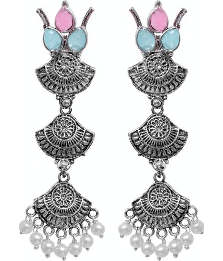 PUJVI - Multi Color Danglers Earrings ( Pack of 1 ) - Earrings | Buy online on ZillyBuy