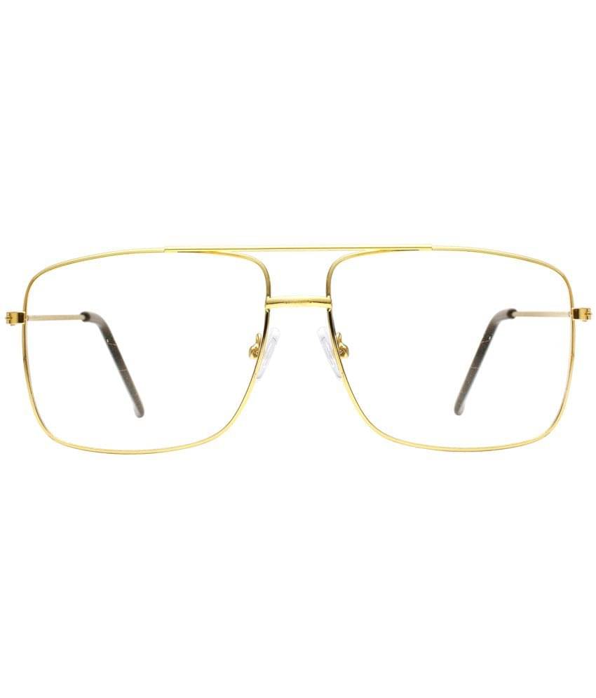    			Peter Jones - Gold Square Eyeglass Frame ( Pack of 1 )